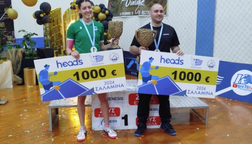 Ο Γιάννης Σγουρόπουλος και η Κωνσταντίνα Παρίδη είναι οι πρωταθλητές Ελλάδας του απλού