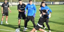 Η σημερινή προπόνηση του ΟΦΗ έγινε στους ρυθμούς της βροχής